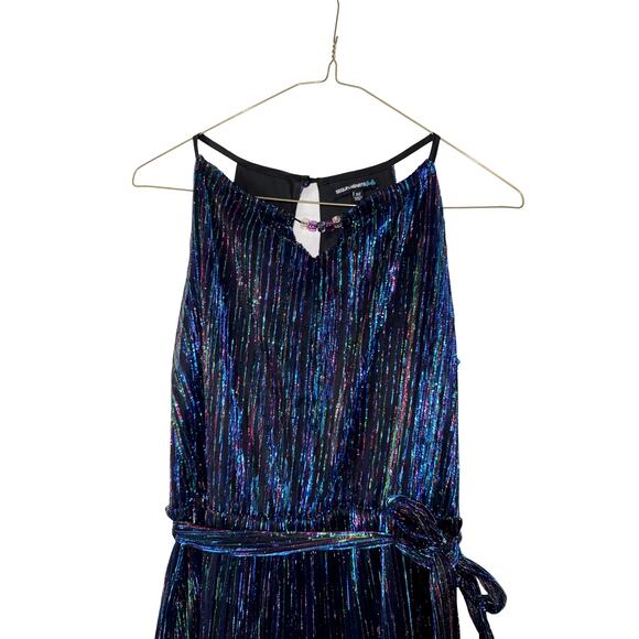 SEQUIN HEARTS Big Girls Pleated Metallic Jumpsuit Size XL - Picture 3 of 9